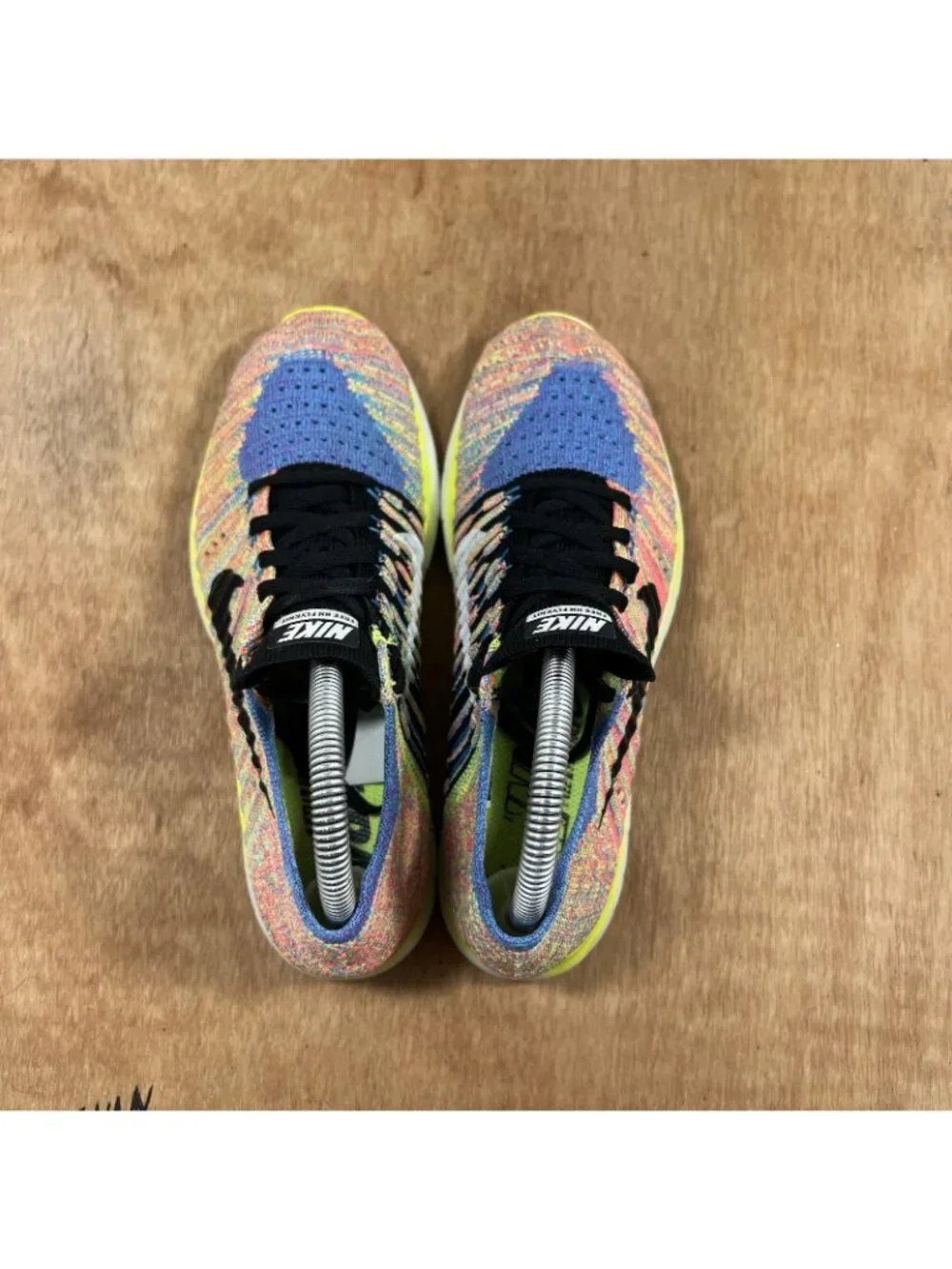 Nike Free RN Flyknit Blue Pink Womens Size 7.5 831070-102 Running Shoes